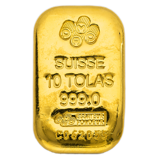 10 Tola Suisse Gold bar 