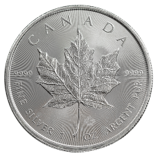 Canadian Maple Silver Coin 1Oz, 999.9 Purity
